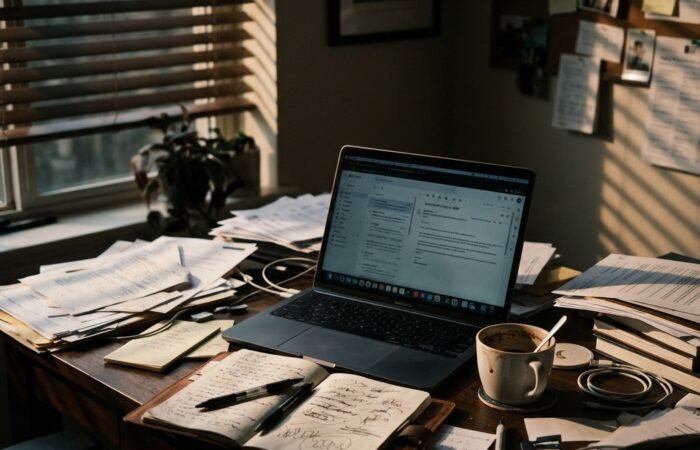 Estres laboral y burnout - escritorio agotamiento